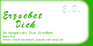 erzsebet dick business card